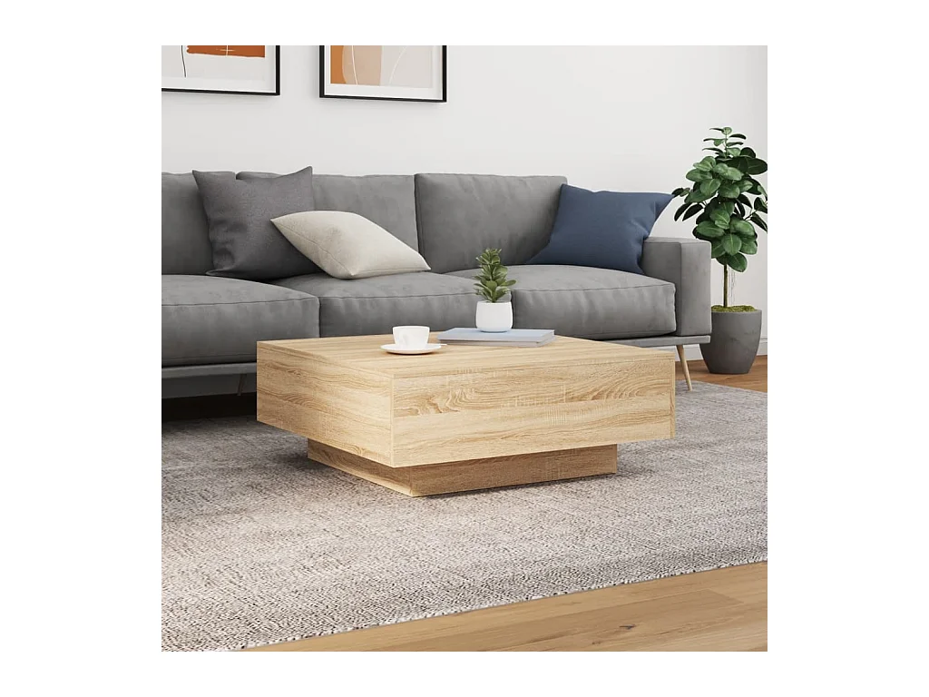 Mesa de centro-Mesa auxiliar de madera de mango rugosa 65x32 cm SHL1125