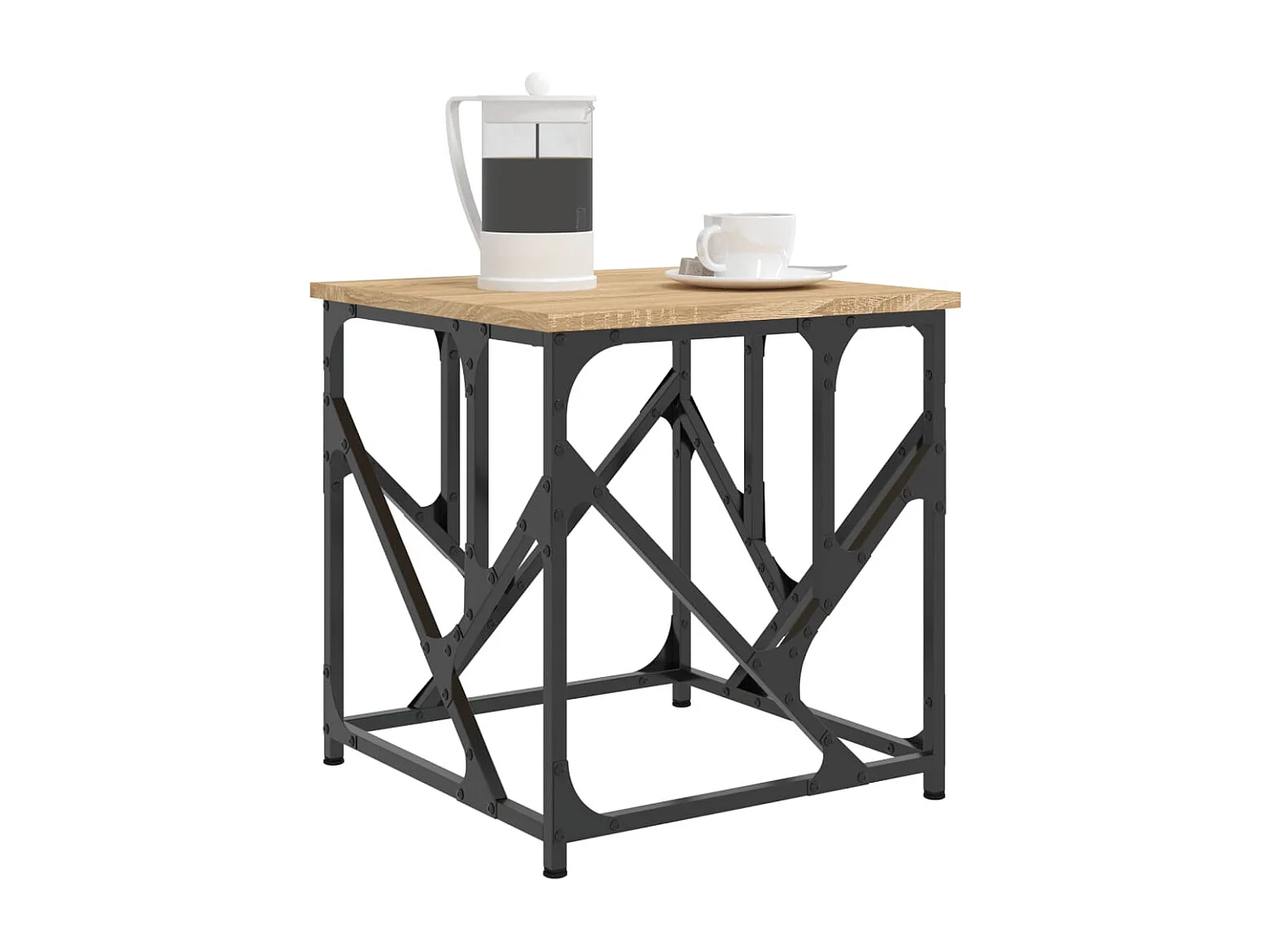 Table basse salon-Table d'appoint chêne sonoma 45x45x47,5 cm bois d'ingénierie SHL21383