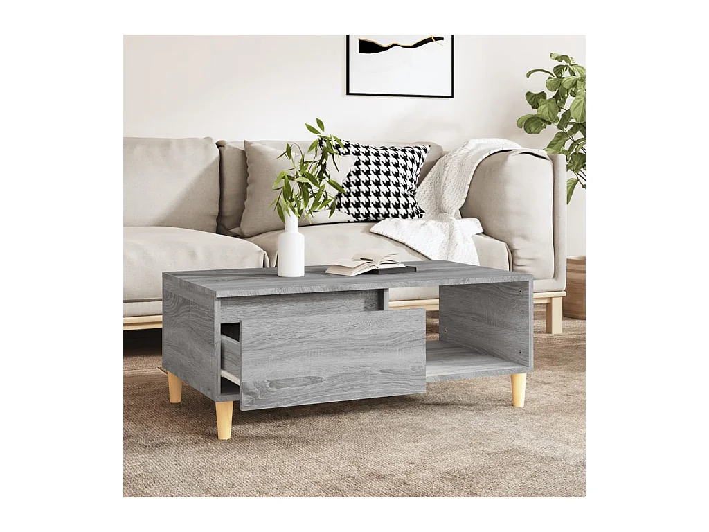 Mesa de centro | Mesa auxiliar madera contrachapada roble Sonoma 102x50x40 cm SHL4697