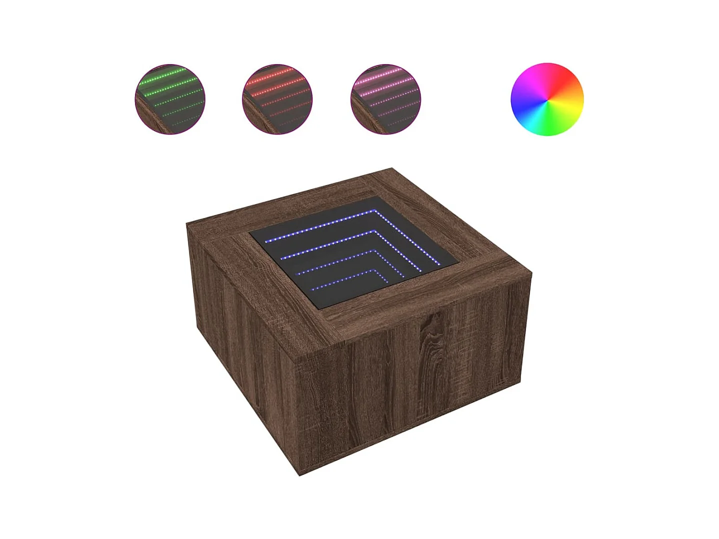 Mesa de centro-Mesa auxiliar madera contrachapada roble Sonoma 80x50x36 cm SHL322848