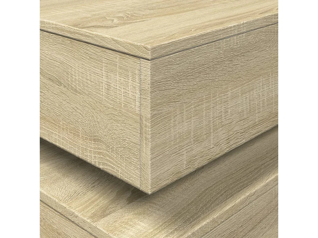 Couchtisch mit LED-Leuchten Sonoma-Eiche 90x50x40 cm SHL17856