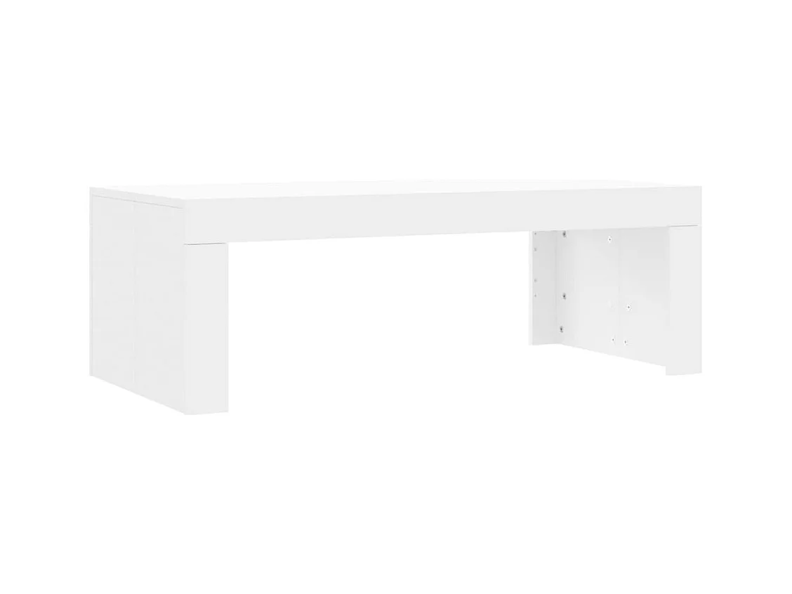 Table basse salon-Table d'appoint blanc 102x50x36 cm bois d'ingénierie SHL34717