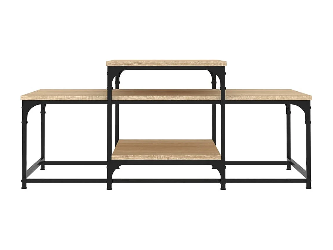 Couchtisch-Wohnzimmertisch-Beistelltische Sonoma-Eiche 102x60x45 cm Holzwerkstoff SHL78864