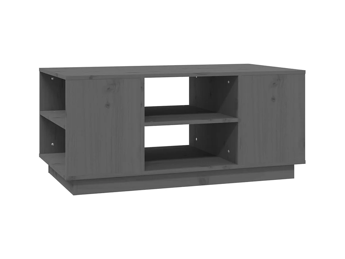 Table basse salon-Table d'appoint Gris 90x49x40,5 cm Bois massif de pin SHL40439