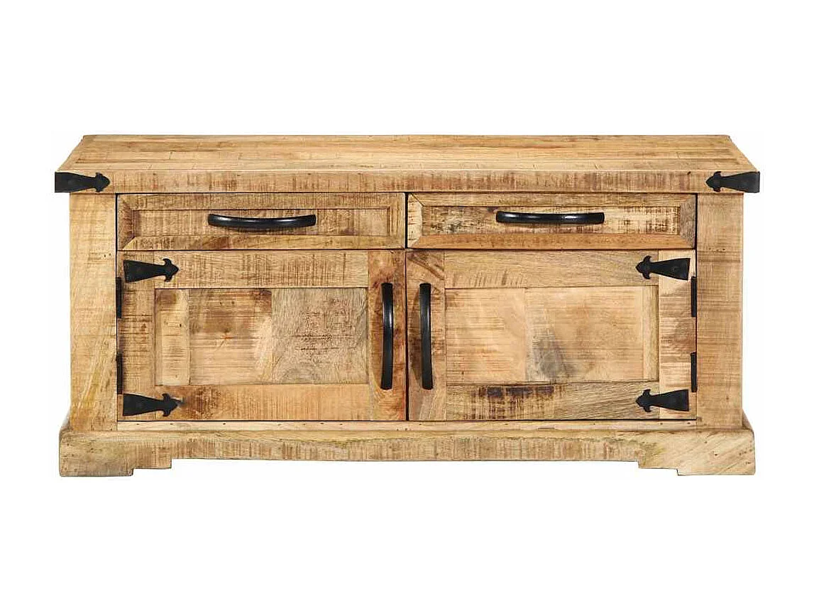 Couchtisch-Wohnzimmertisch-Beistelltische Braun 90x50x40 cm Massivholz Mango SHL96537