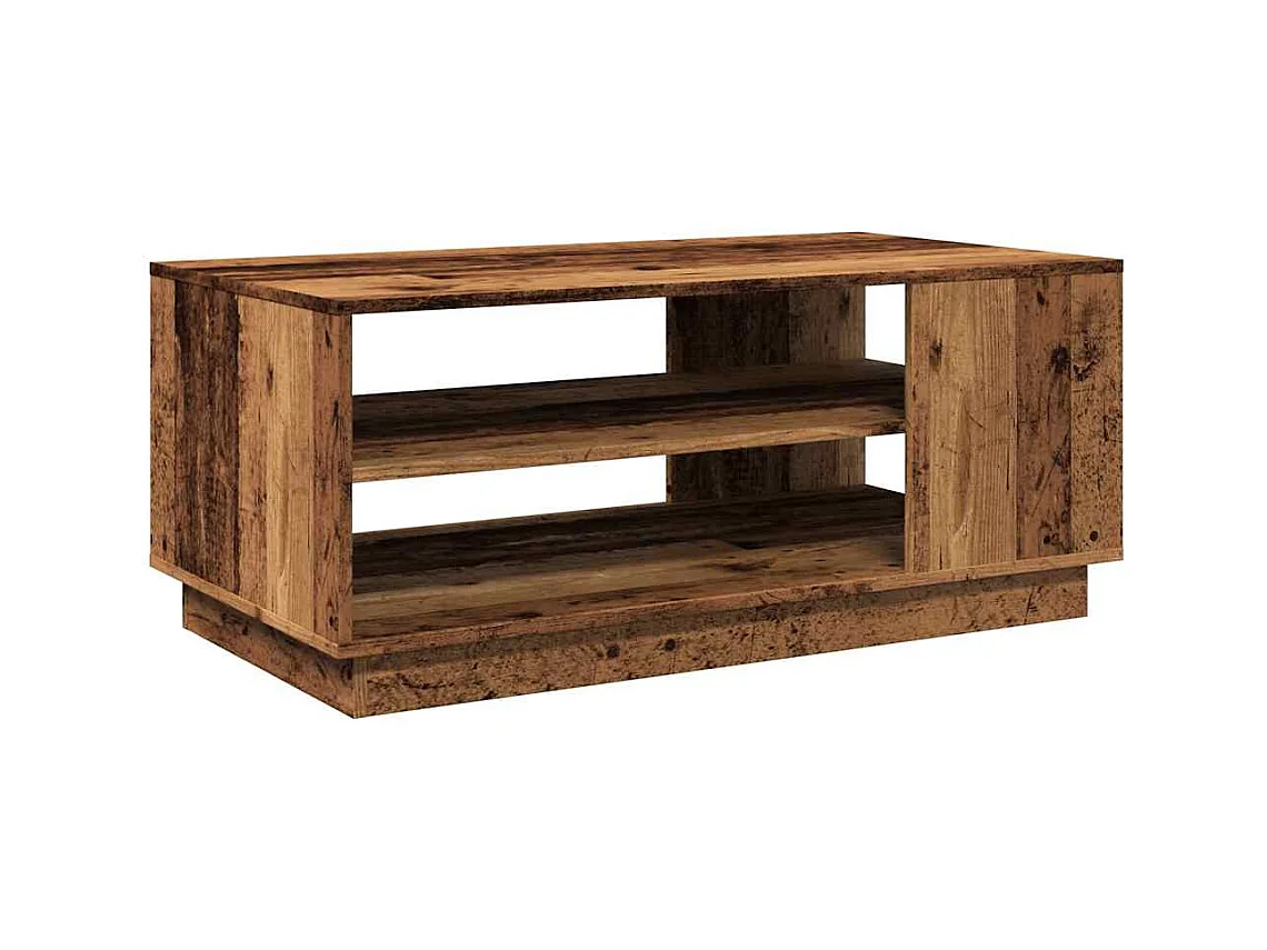 Table basse salon-Table à thé avec rangement vieux bois 102x55x43 cm bois d'ingénierie SHL83866