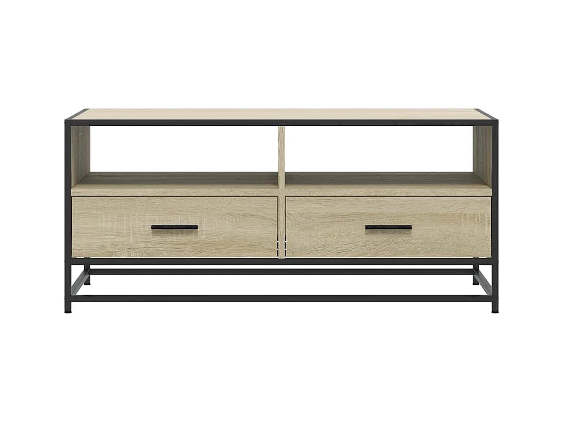 Mesa de centro | Mesa de apoio 100x50x45cm deriv. madeira/metal carvalho sonoma