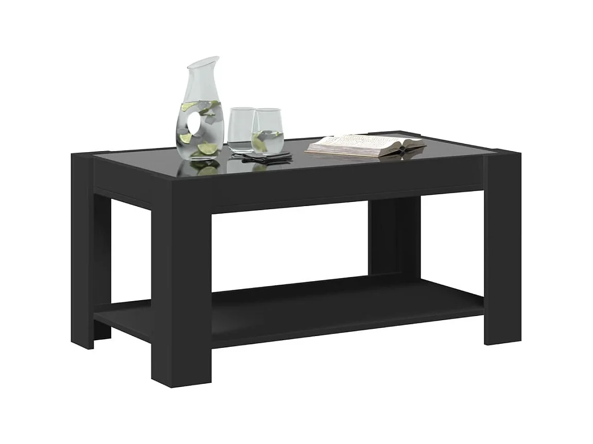 Mesa de centro-Mesa auxiliar madera contrachapada roble ahumado 105x55x32 cm SHL360936