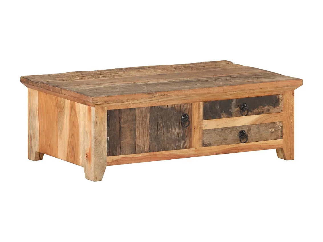 Couchtisch-Beistelltisch-Sofatisch 90x50x31 cm Recyceltes Massivholz SHL25703