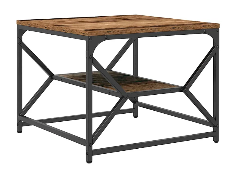 Tavolino da Salotto-Tavolino da Caffè Laterale Legno vecchio 51x50x40 cm SHL77723