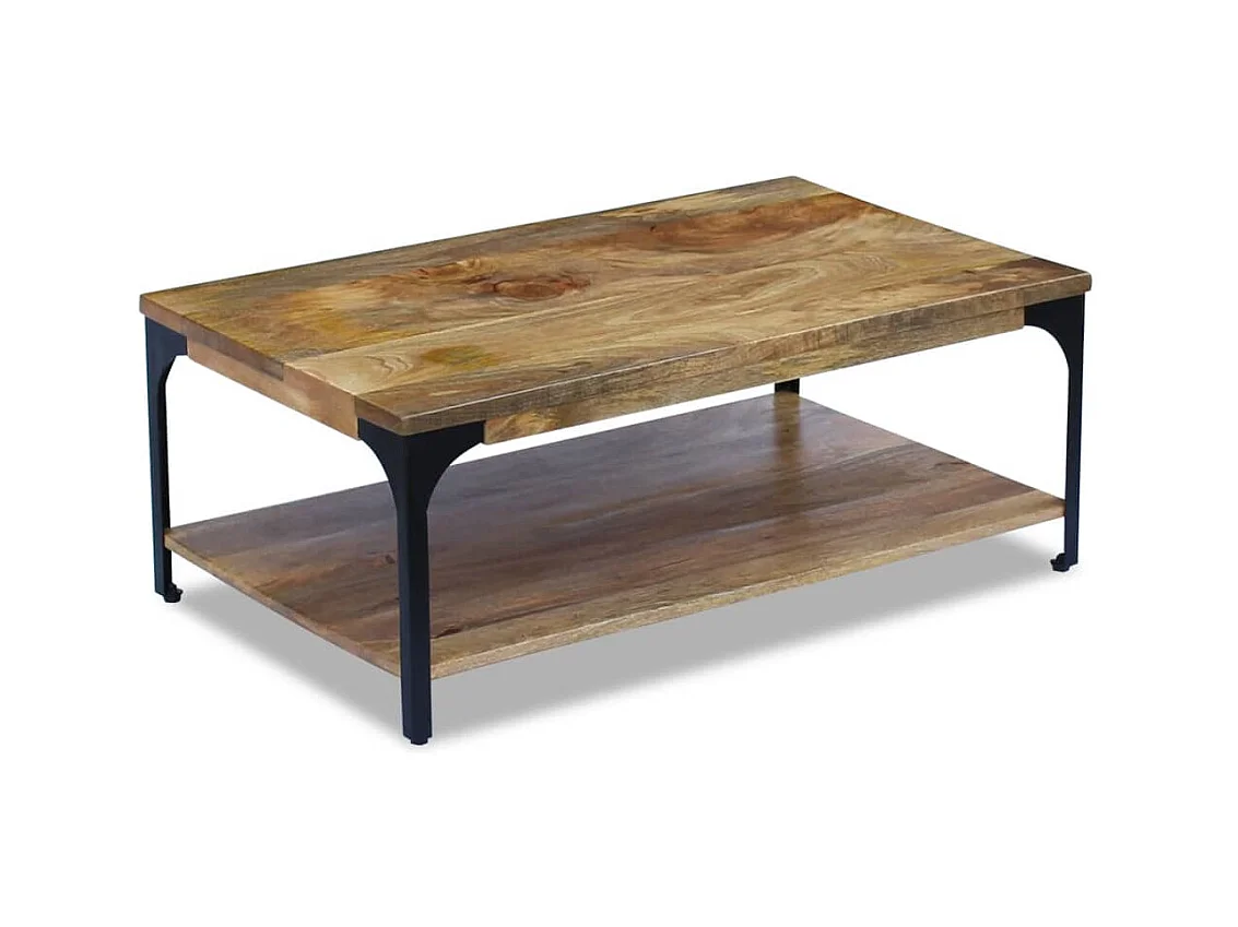 Table basse salon-Table d'appoint Bois de manguier 100x60x38 cm SHL32094