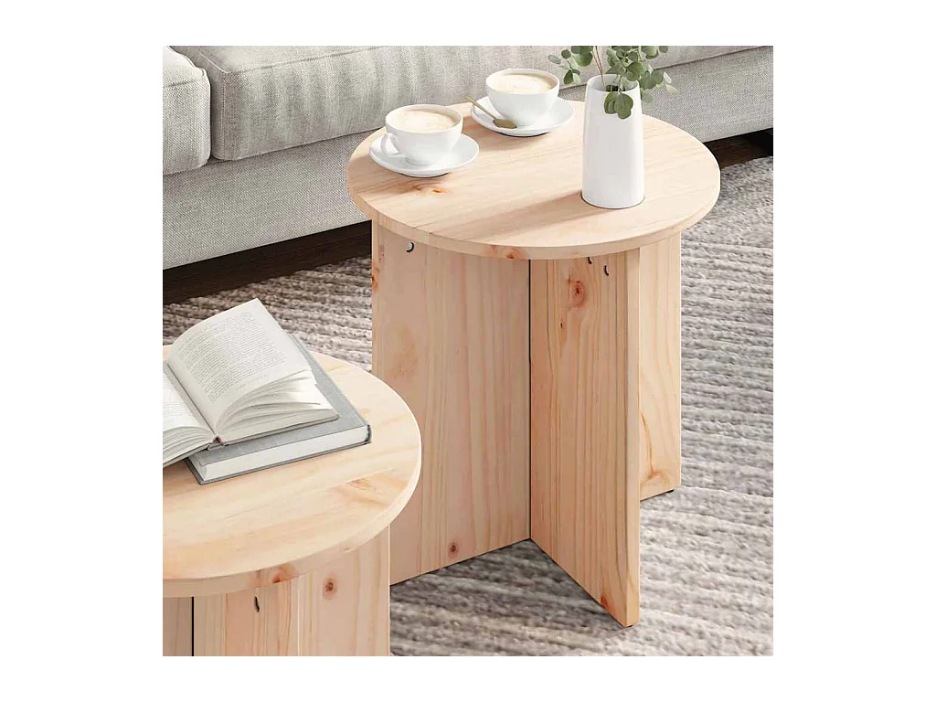 Mesas de centro | Mesas auxiliares 2 uds madera contrachapada gris Sonoma SHL1357