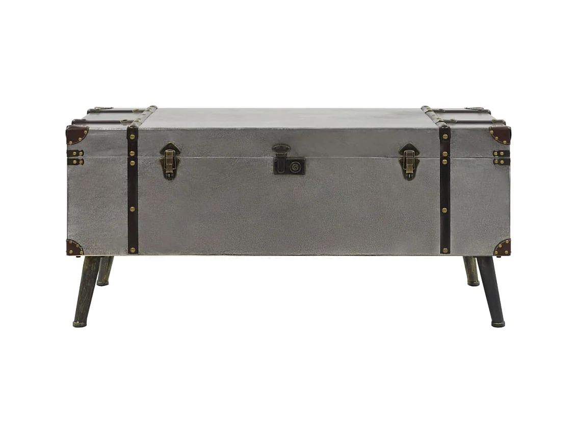 Table basse salon-Table d'appoint MDF et aluminium 102x51x47,5 cm SHL80526