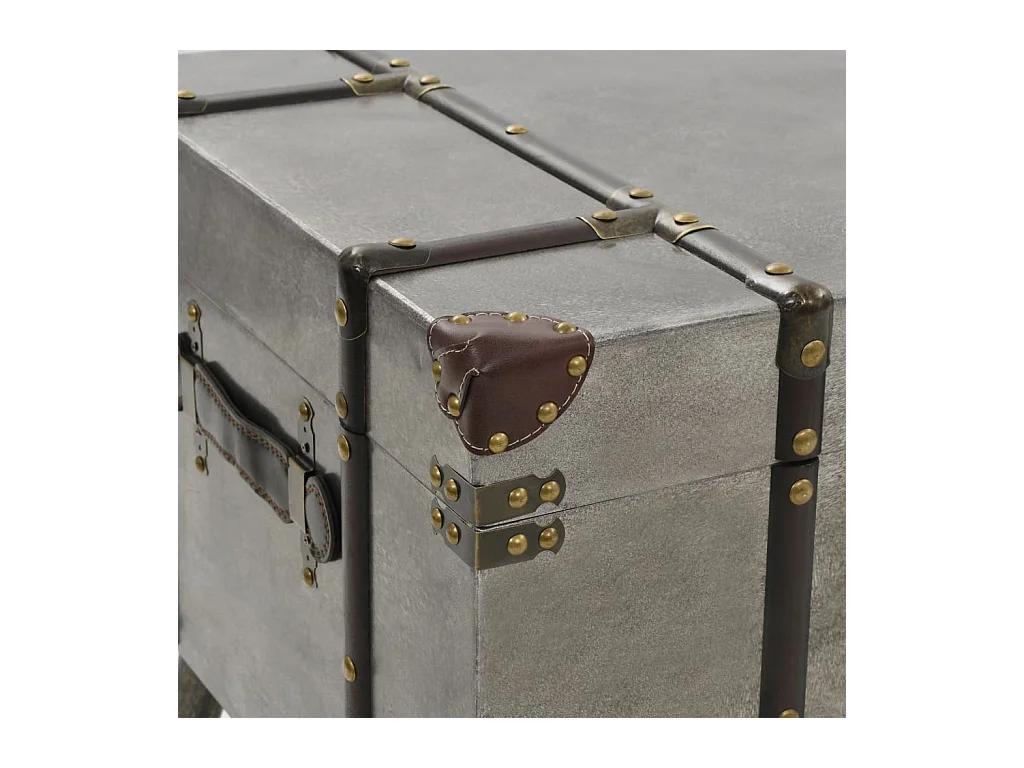 Table basse salon-Table d'appoint MDF et aluminium 102x51x47,5 cm SHL80526