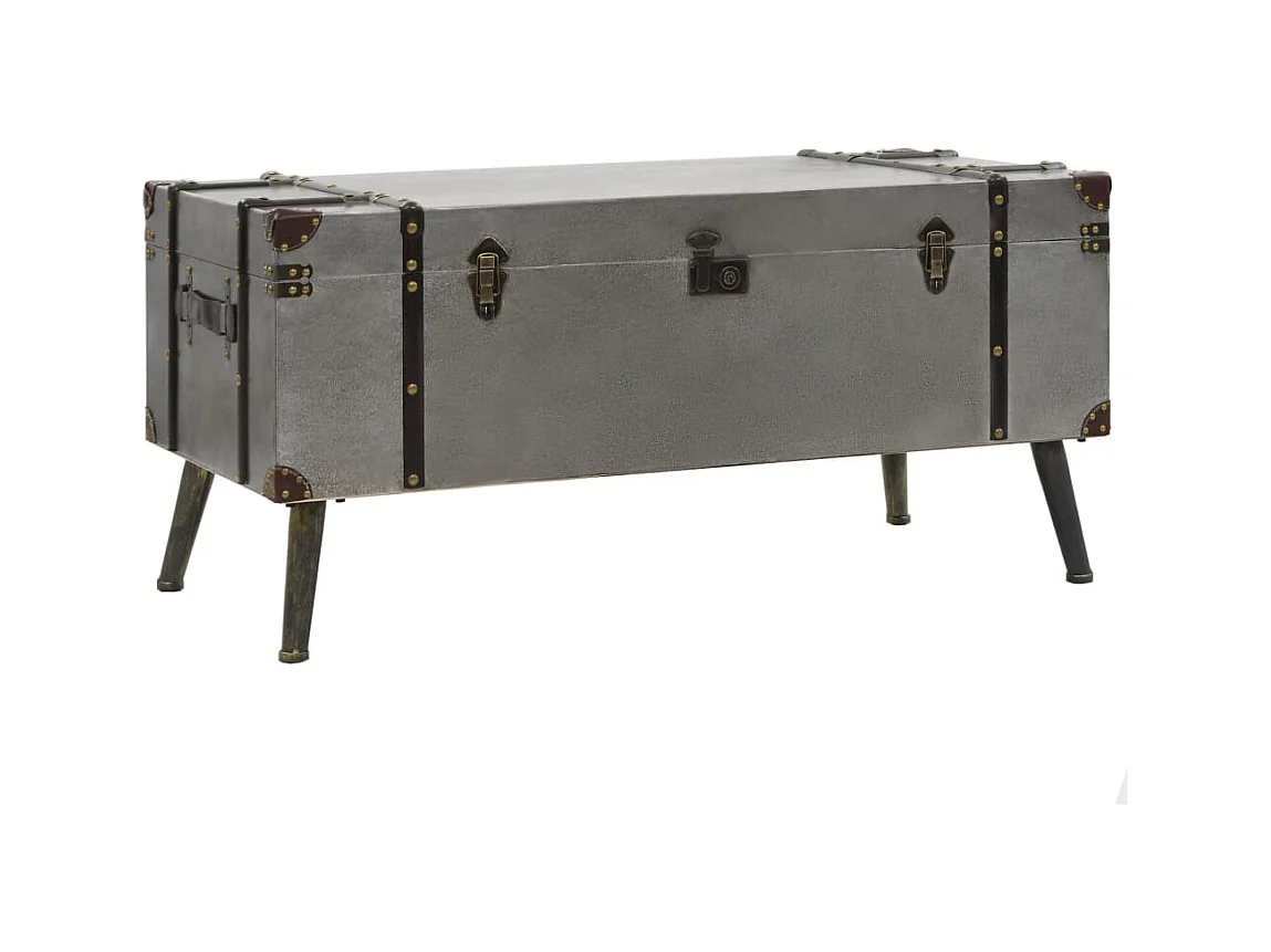 Table basse salon-Table d'appoint MDF et aluminium 102x51x47,5 cm SHL80526