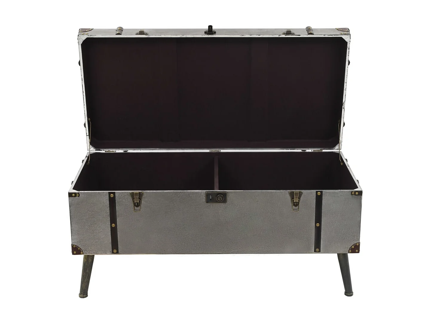 Table basse salon-Table d'appoint MDF et aluminium 102x51x47,5 cm SHL80526