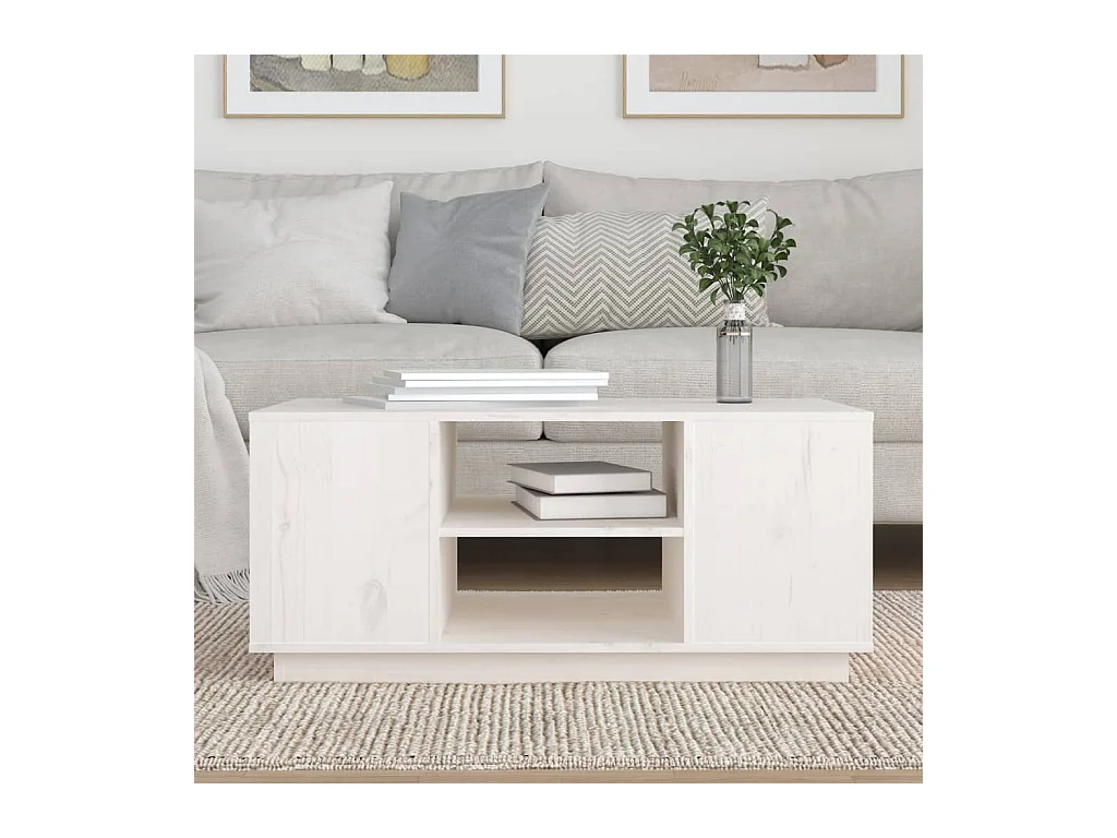 Mesa de centro | Mesa auxiliar madera contrachapada gris hormigón 90x50x36,5 cm SHL462