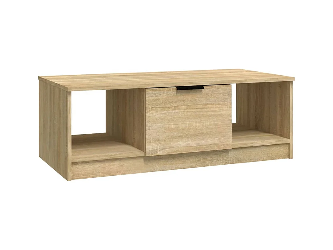 Table basse salon-Table d'appoint chêne sonoma 102x50x36 cm bois d'ingénierie SHL8908
