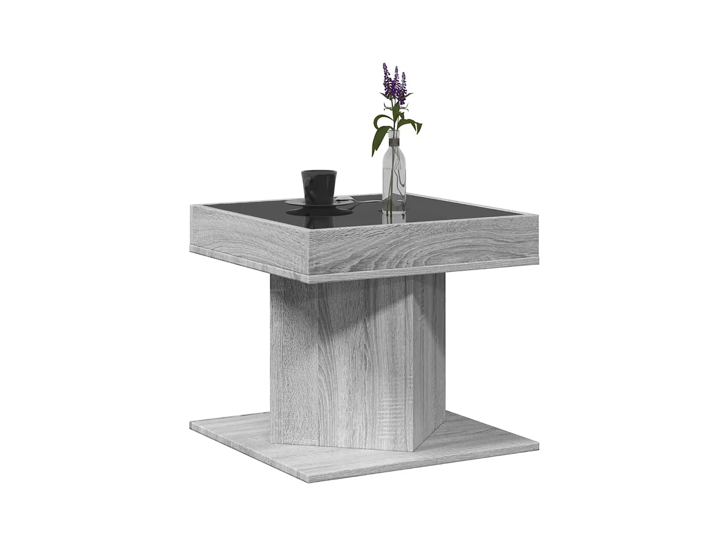 Mesa de centro-Mesa auxiliar madera contrachapada roble marrón 100x50x36 cm SHL2325