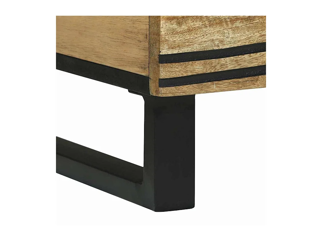 Mesa de centro | Mesa de apoio | Mesa de café Marrom e Preto 80x50x40 cm