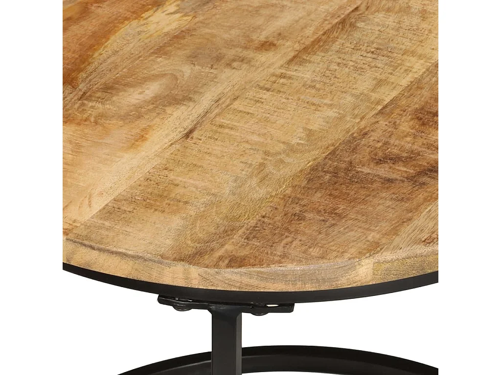 Couchtisch 3er Set-Satztische-Sofatisch Raues Massivholz Mango SHL57593