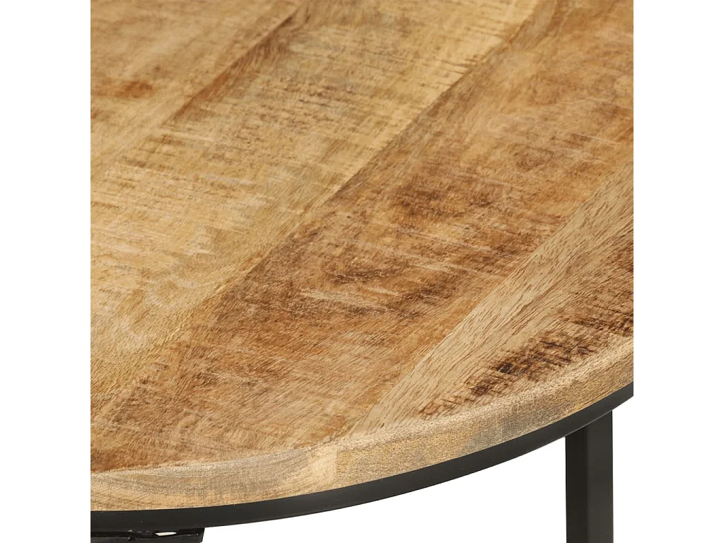 Couchtisch 3er Set-Satztische-Sofatisch Raues Massivholz Mango SHL57593