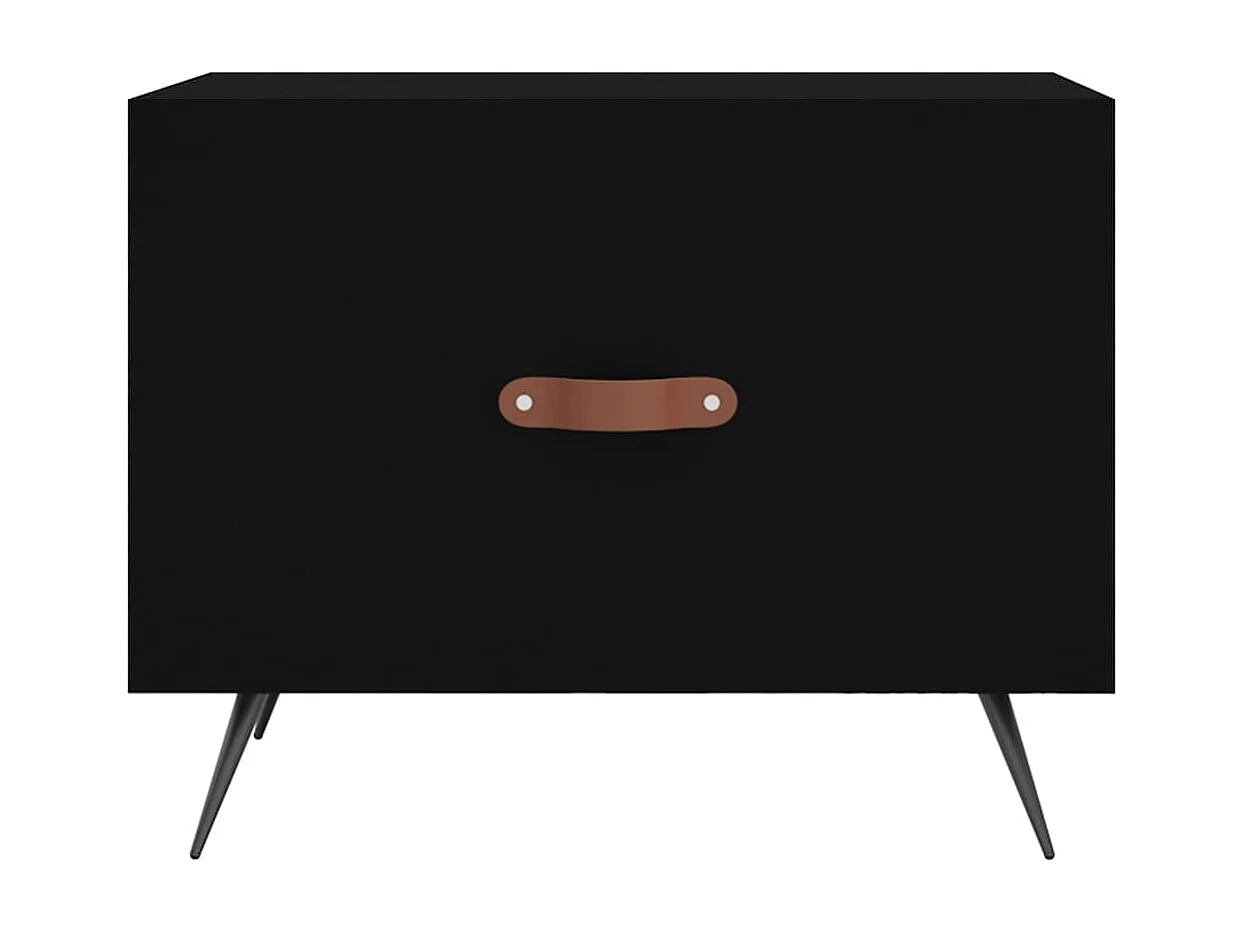 Tables basses salon-Tables d'appoint 2 pcs noir 50x50x40 cm bois d'ingénierie SHL80954