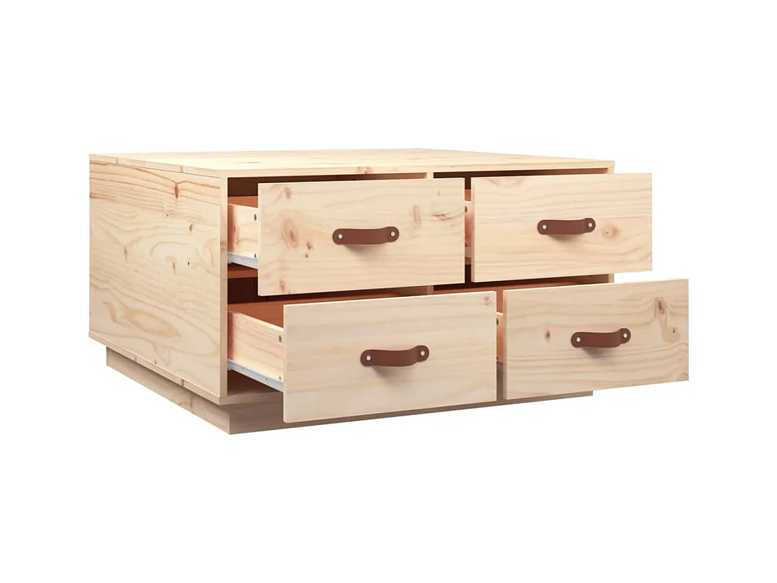 Mesa de centro | Mesa de apoio | Mesa de café 80x80x45 cm madeira de pinho maciça