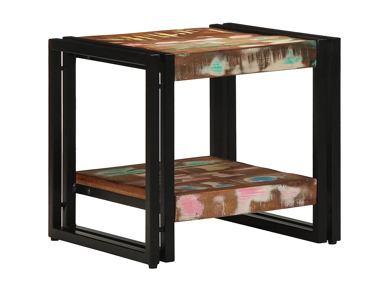 Couchtisch-Wohnzimmertisch-Beistelltische Mehrfarbig 40x40x38 cm Massives Altholz SHL58905