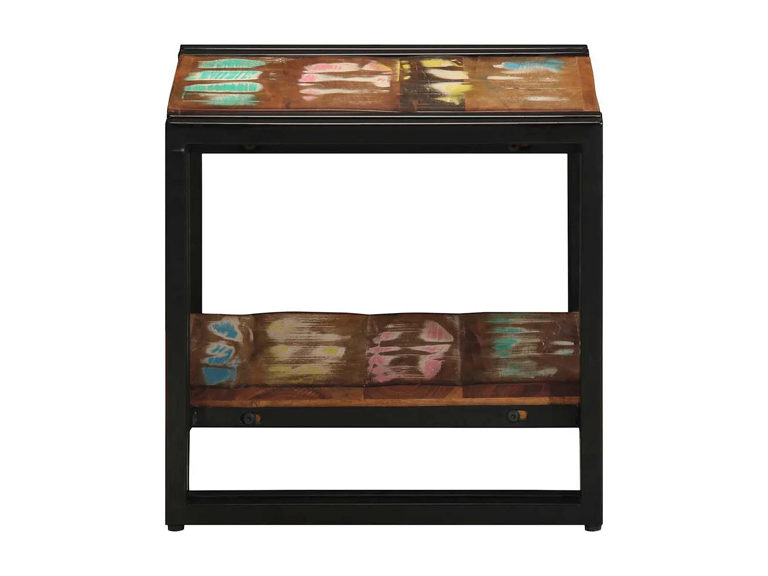 Couchtisch-Wohnzimmertisch-Beistelltische Mehrfarbig 40x40x38 cm Massives Altholz SHL58905