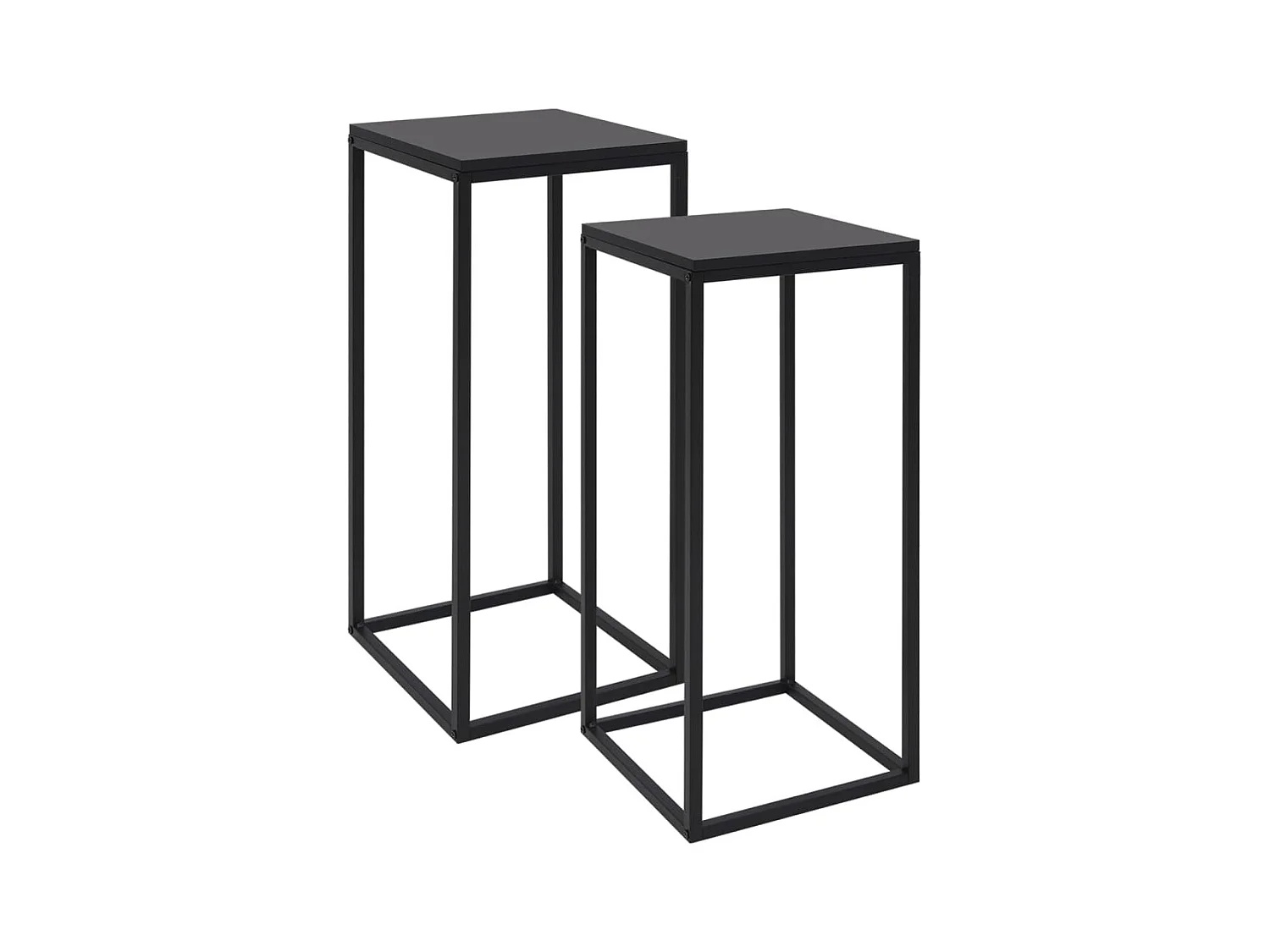 Mesa de centro | Mesa auxiliar 2 uds madera ingeniería roble ahumado 50x50x40cm SHL2121