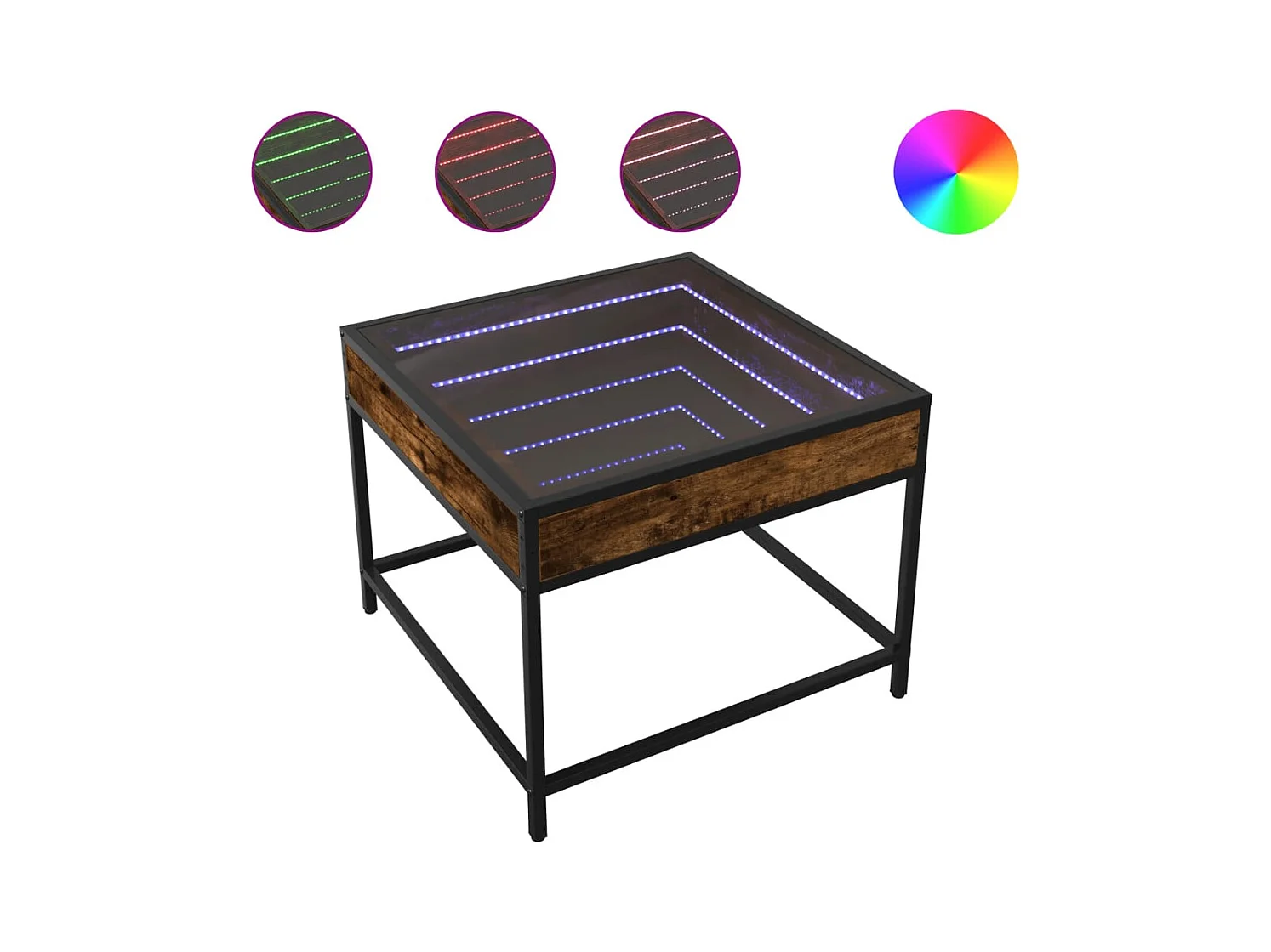 Mesa de centro-Mesa auxiliar madera de ingeniería negro 102x55x45 cm SHL2811