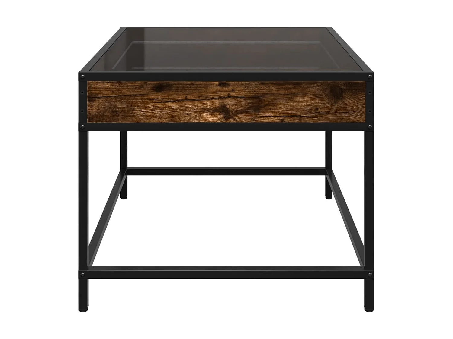 Mesa de centro-Mesa auxiliar madera de ingeniería negro 102x55x45 cm SHL2811