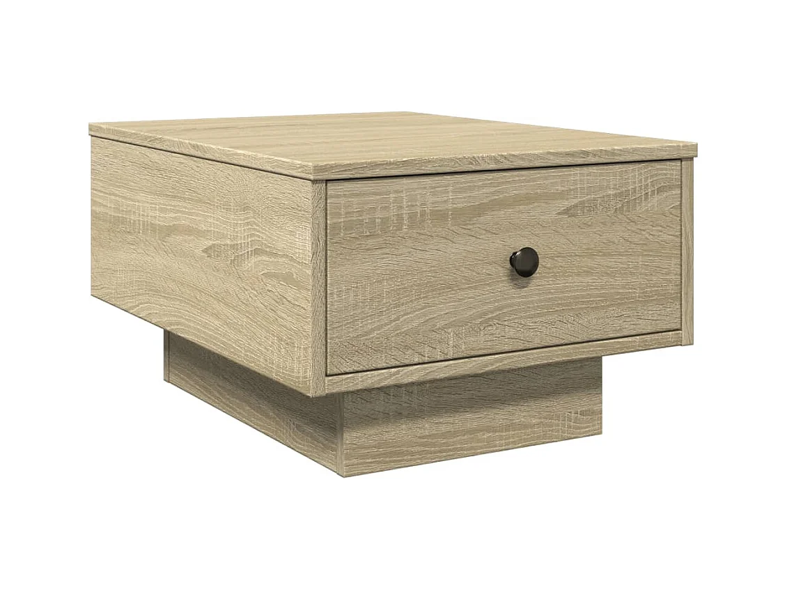 Mesa de centro-Mesa auxiliar madera de ingeniería roble Sonoma 55x55x43 cm SHL3373
