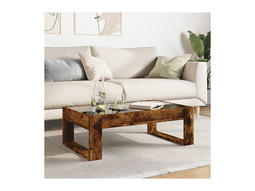 Mesa de centro-Mesa auxiliar madera de ingeniería gris Sonoma 102x55x42 cm SHL436003