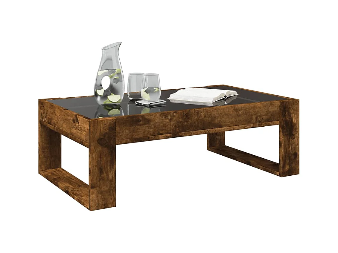 Mesa de centro-Mesa auxiliar madera de ingeniería gris Sonoma 102x55x42 cm SHL436003