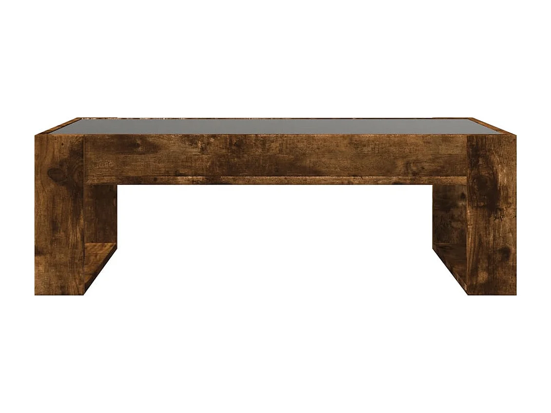 Couchtisch mit Infinity-LED | Beistelltische | Sofatisch Räuchereiche 90x53x30 cm SHL9889