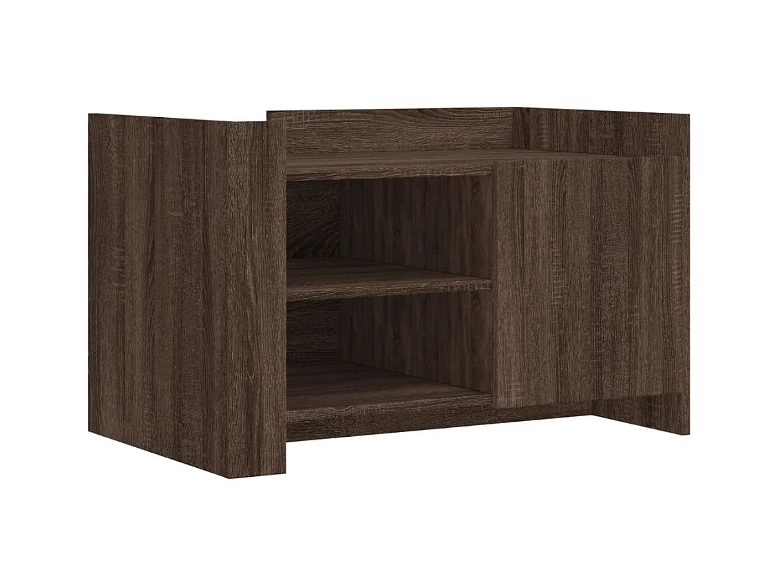 Table basse salon-Table d'appoint chêne marron 80x50x50 cm bois d'ingénierie SHL35292