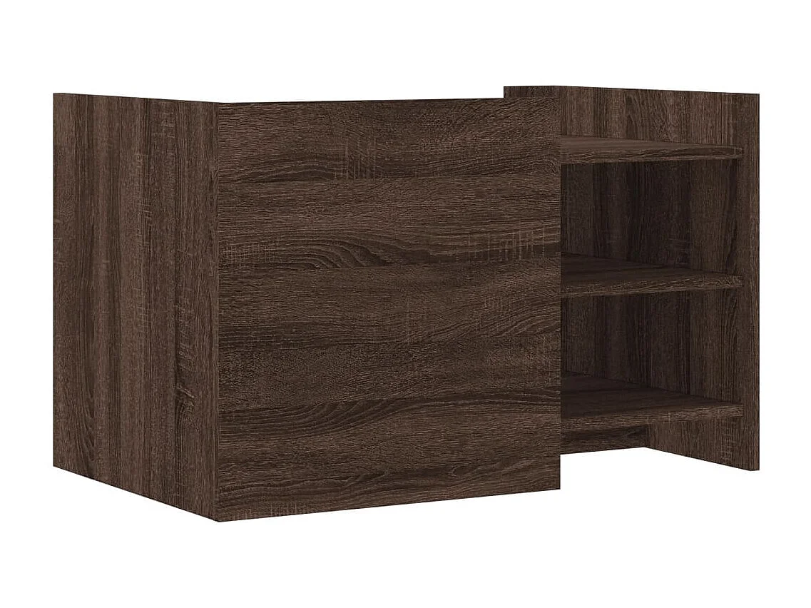 Couchtisch-Wohnzimmertisch-Beistelltische Braun Eichen-Optik 80x50x50 cm Holzwerkstoff SHL79813