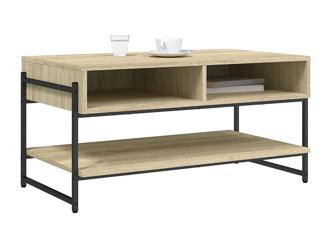 Table basse salon-Table d'appoint chêne sonoma 90x50x45 cm bois d'ingénierie SHL39912