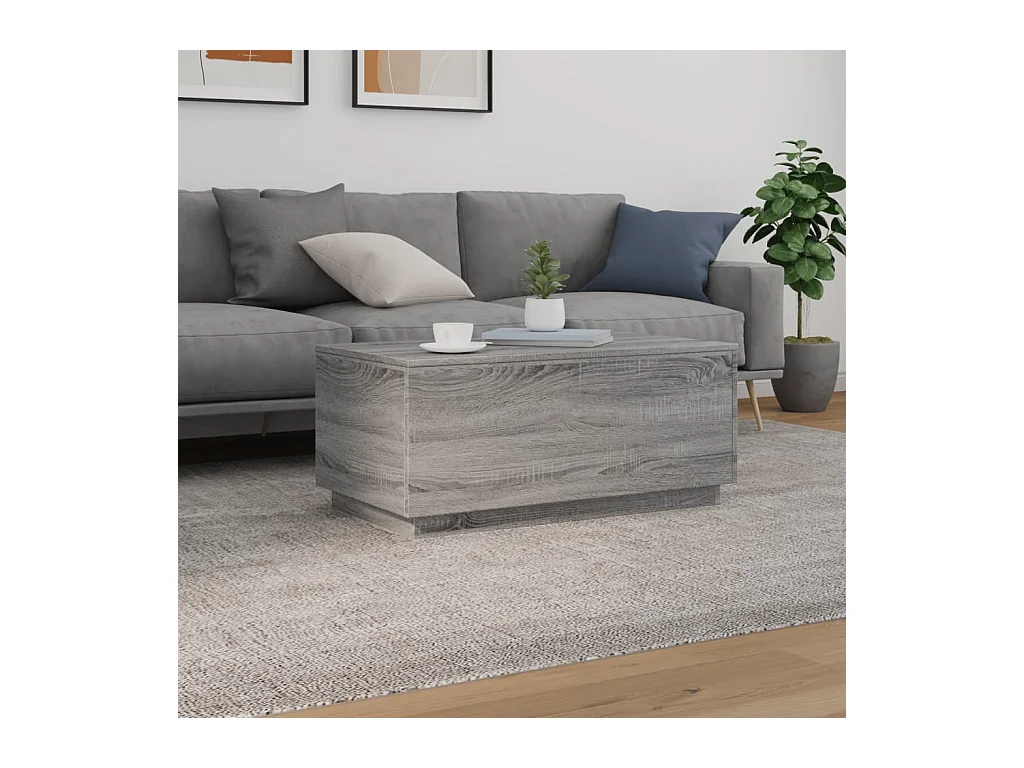 Mesa de centro-Mesa auxiliar de madera maciza de pino gris 40x50x35 cm SHL2734