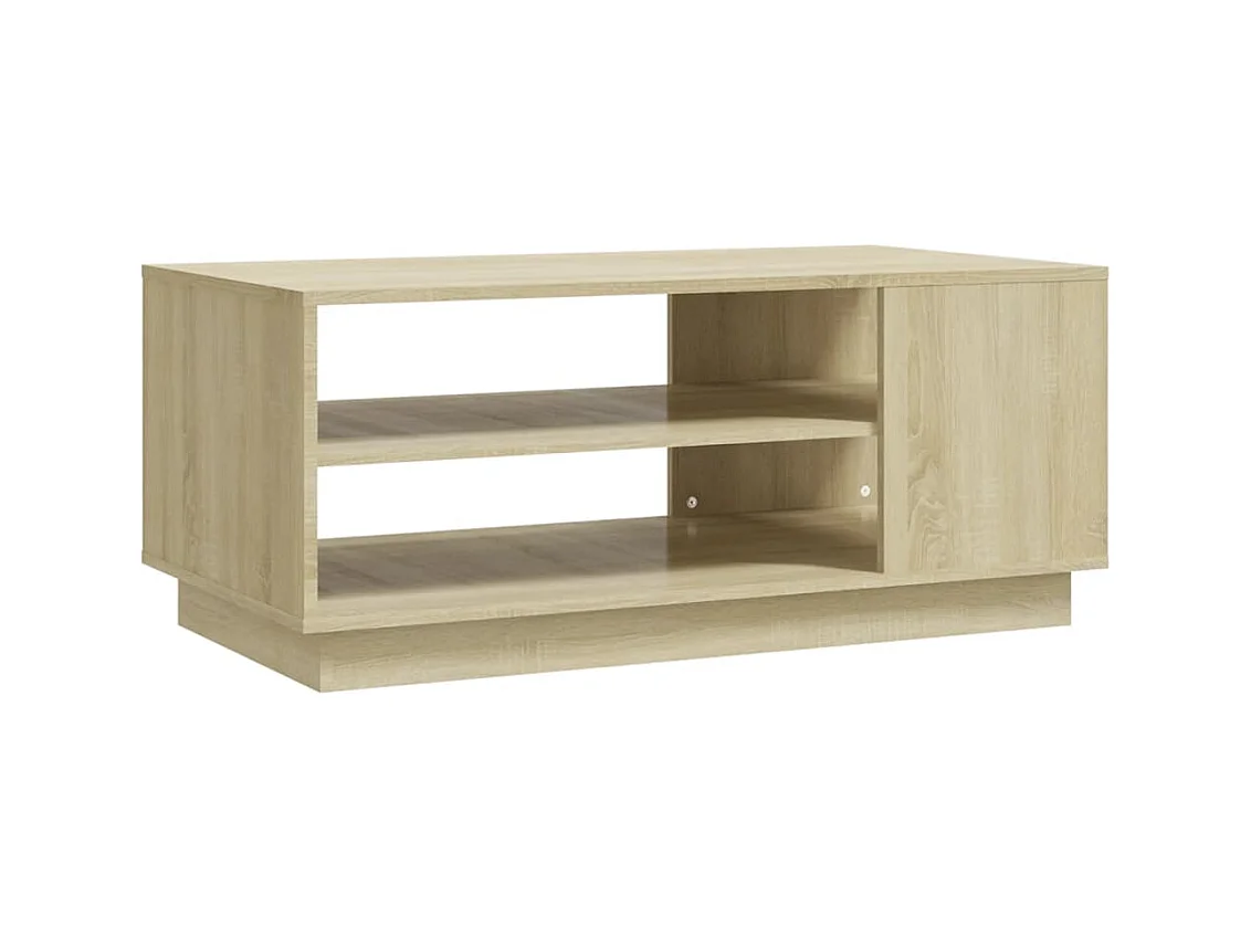 Table basse salon-Table d'appoint chêne sonoma 102x55x43 cm bois d'ingénierie SHL83975