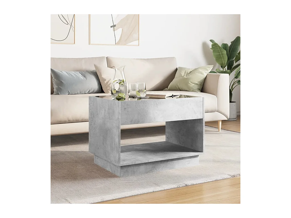Mesa de centro-Mesa auxiliar madera de ingeniería gris Sonoma 90x60x35 cm SHL4975