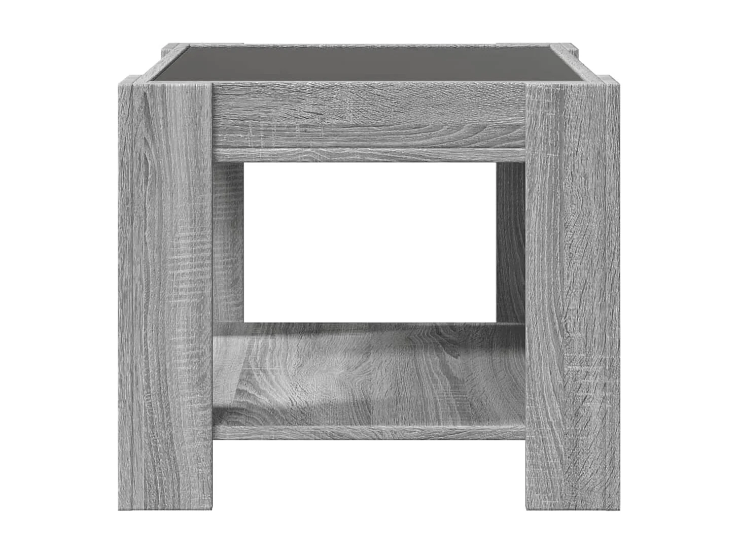 Tavolino da Salotto-Tavolino da Caffè con LED Grigio Sonoma 53x53x45 cm Multistrato SHL85979