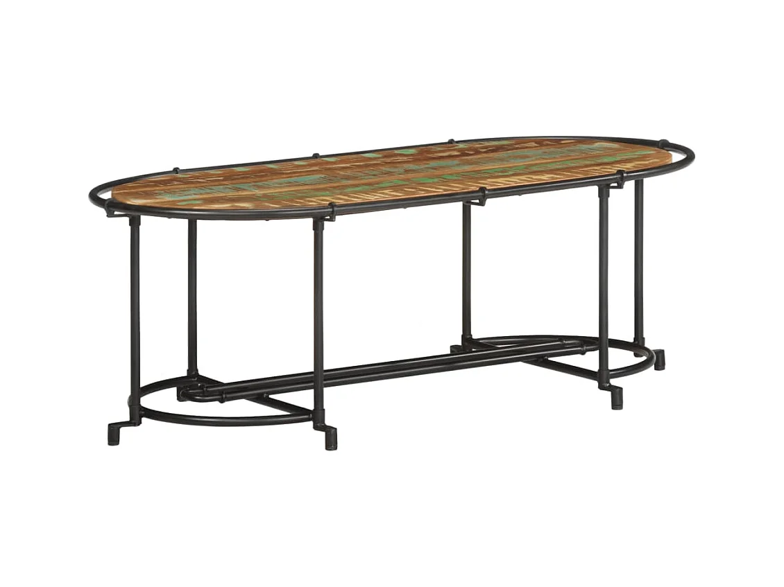 Table basse salon-Table d'appoint 110x55x40 cm bois massif de récupération SHL10595