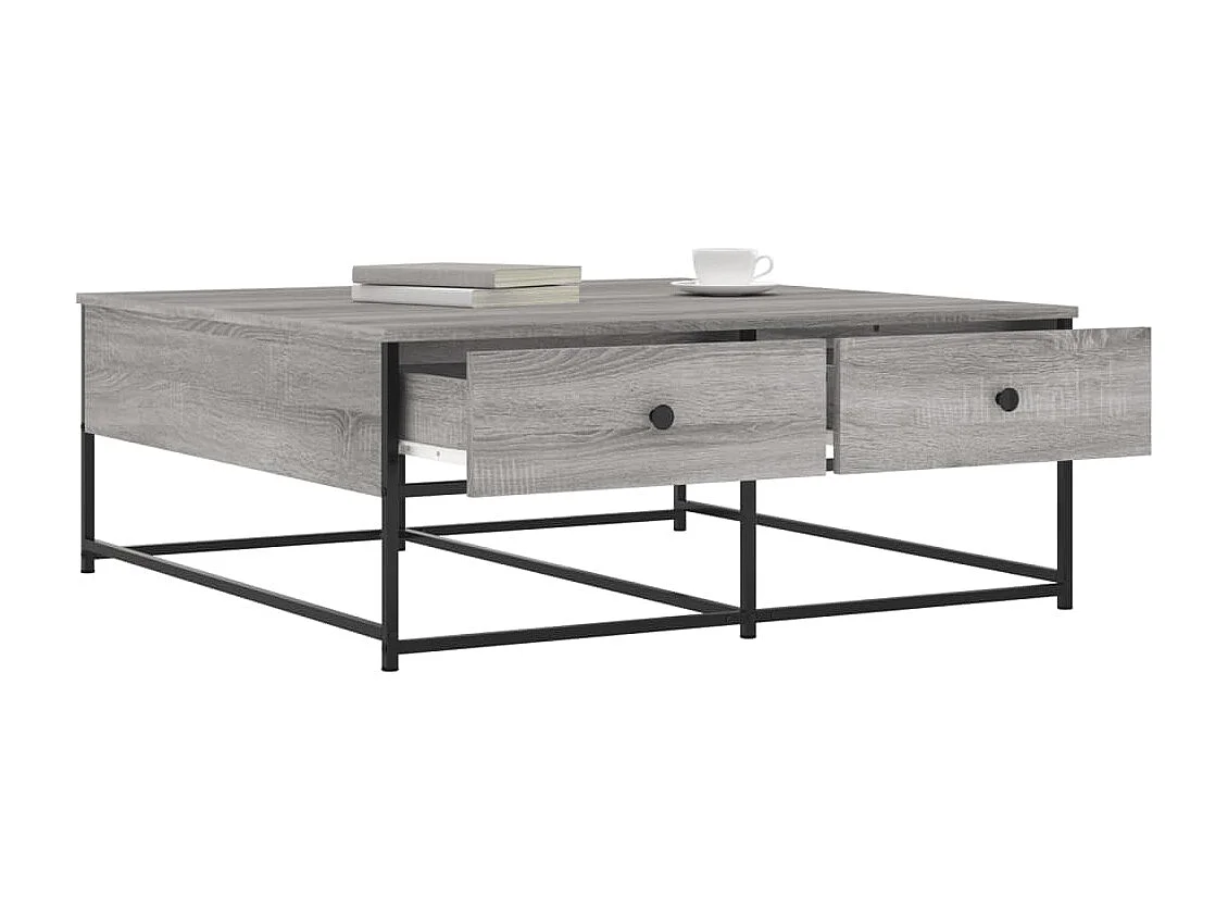 Couchtisch-Wohnzimmertisch-Beistelltische Grau Sonoma 100x99x40 cm Holzwerkstoff SHL63250