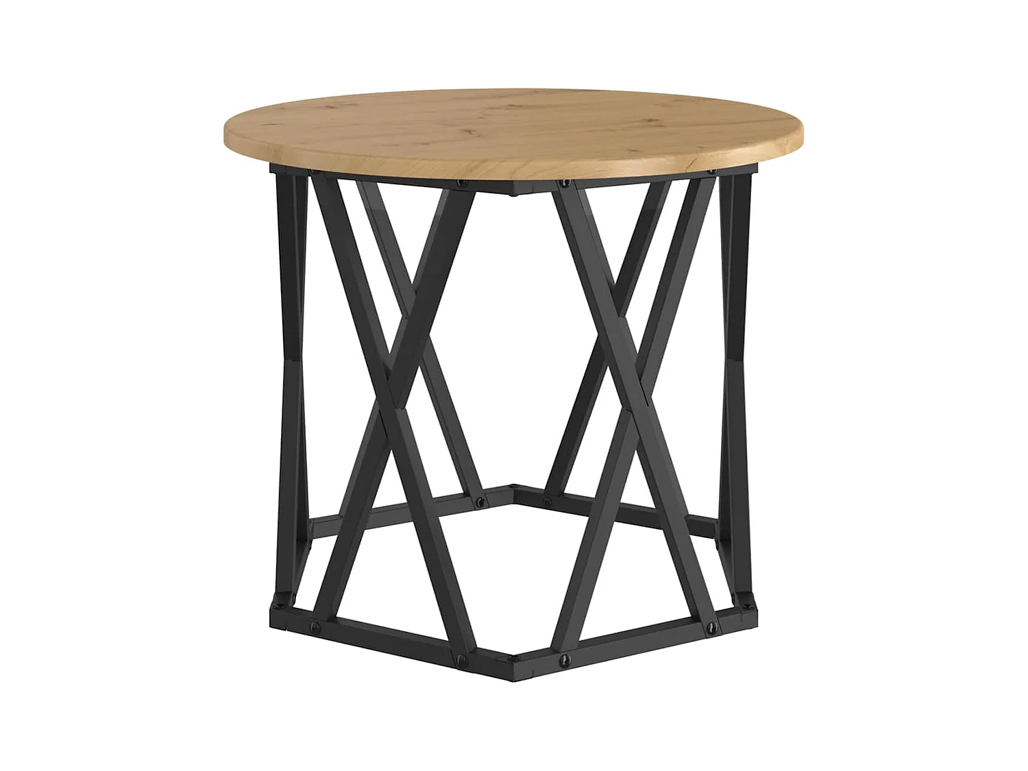 Tables d'appoint empilables 2 pcs en bois d'ingénierie chêne artisanal SHL99375