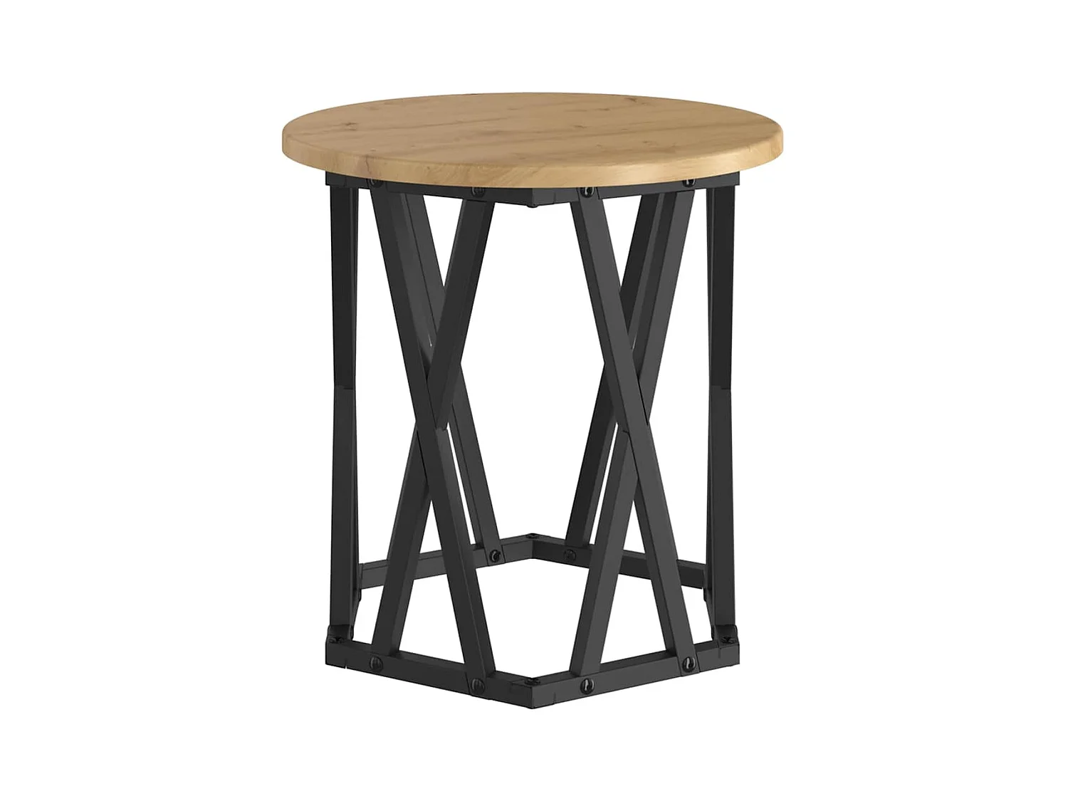 Tables d'appoint empilables 2 pcs en bois d'ingénierie chêne artisanal SHL99375