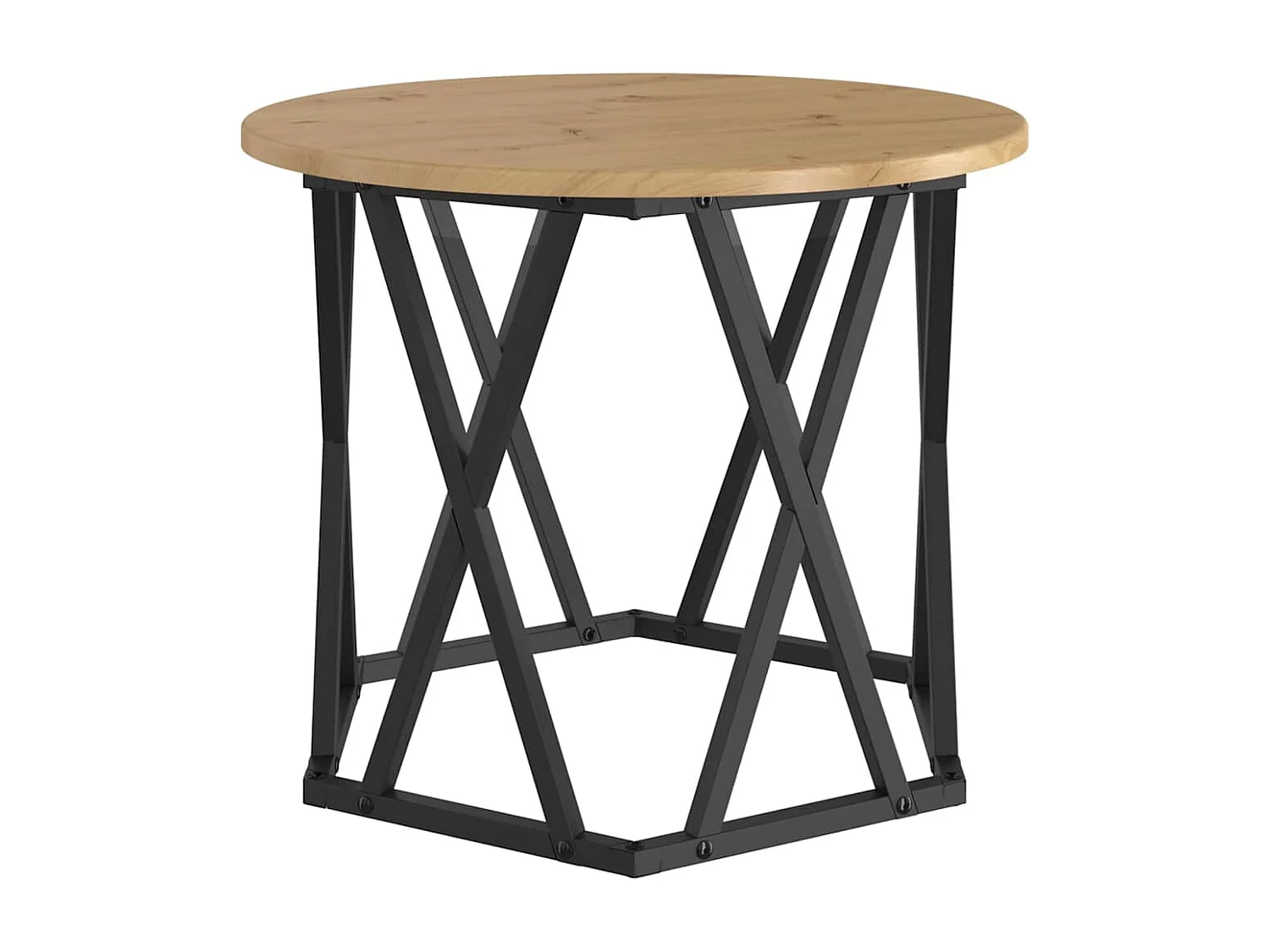 Couchtisch 2er Set-Sofatisch-Beistelltische Artisan-Eiche Ingenieure Holz und Stahl SHL34216