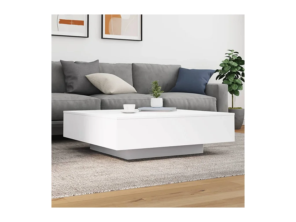 Mesa de centro-Mesa auxiliar de madera flotante de teca maciza 60 cm SHL3155